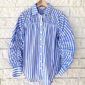 Lee Mathews cotton button down shirt